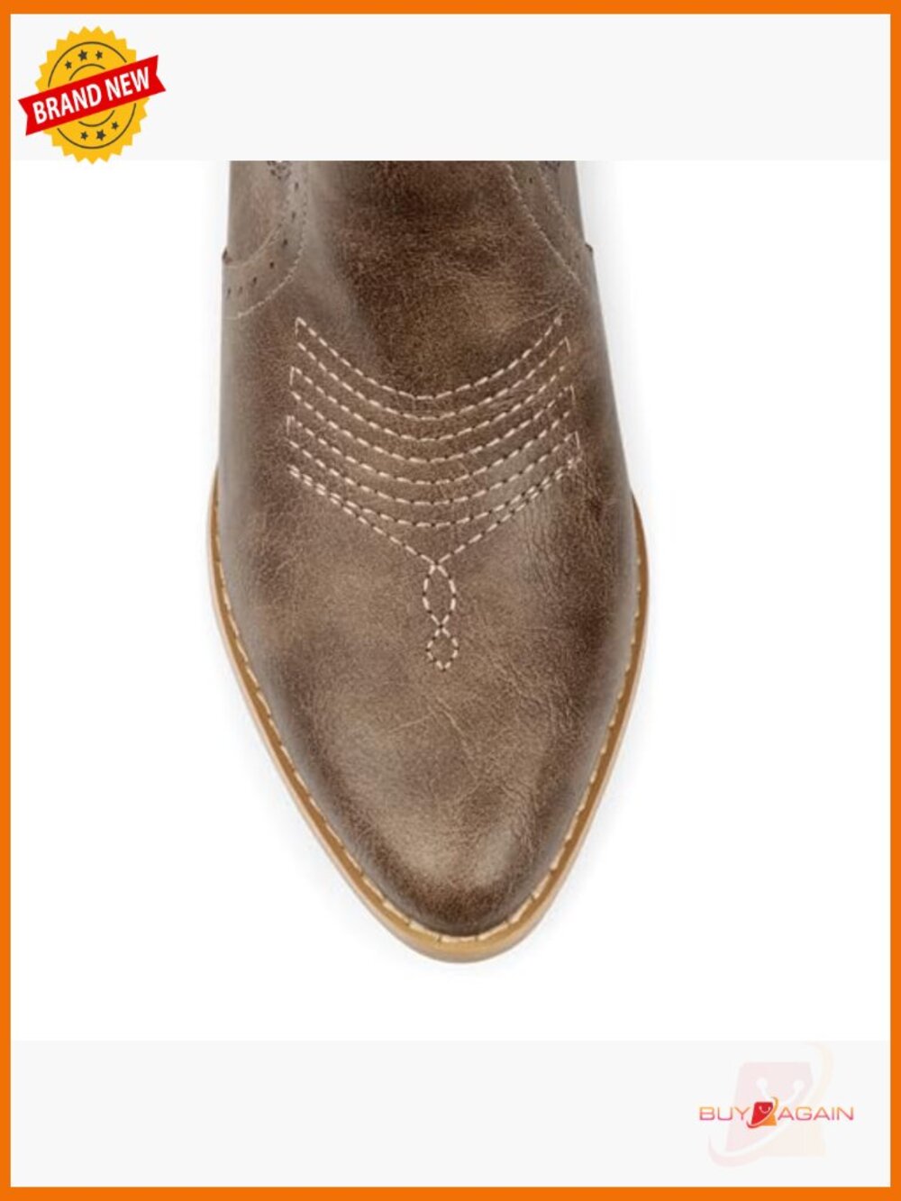 Mid-Calf Cowboy Boots Pointy Toe Embroidered Western Chunky Heels - Picture 5 of 7